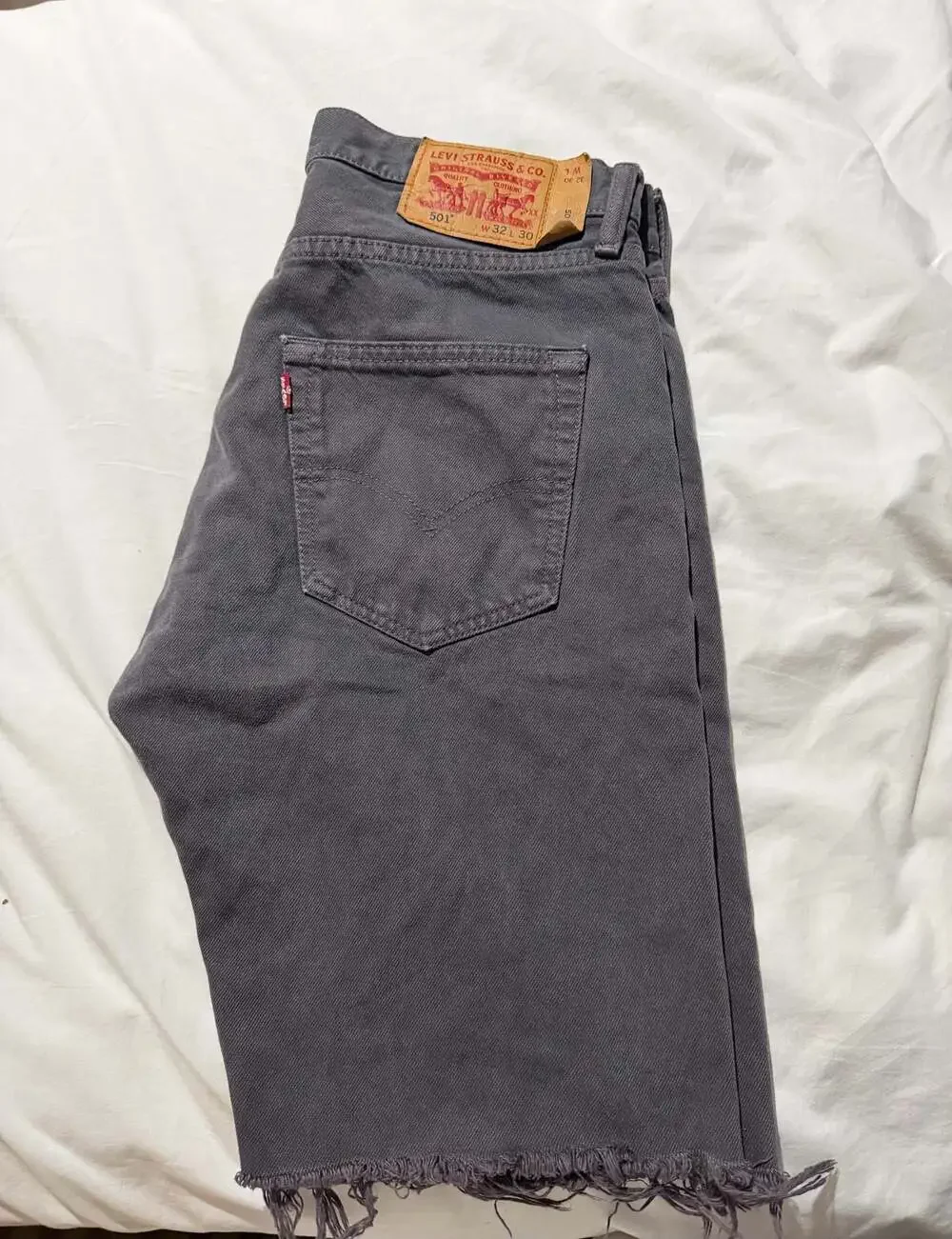 Levi's 501 Original Grey Denim Cut-Off Shorts